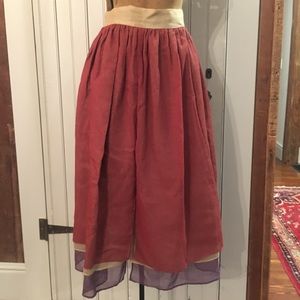 VTG NWT SALVATORE LEONE COTTON LAYERED TIE SKIRT